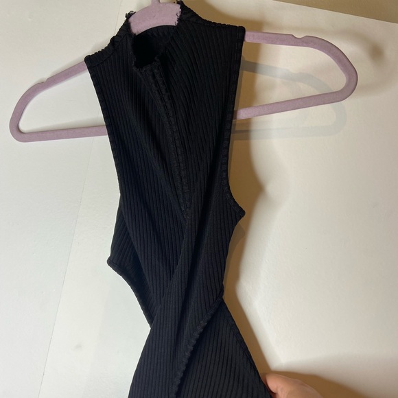 Bec & bridge Dark Instinct ribbed black cutout Midi Dress - Picture 4 of 9